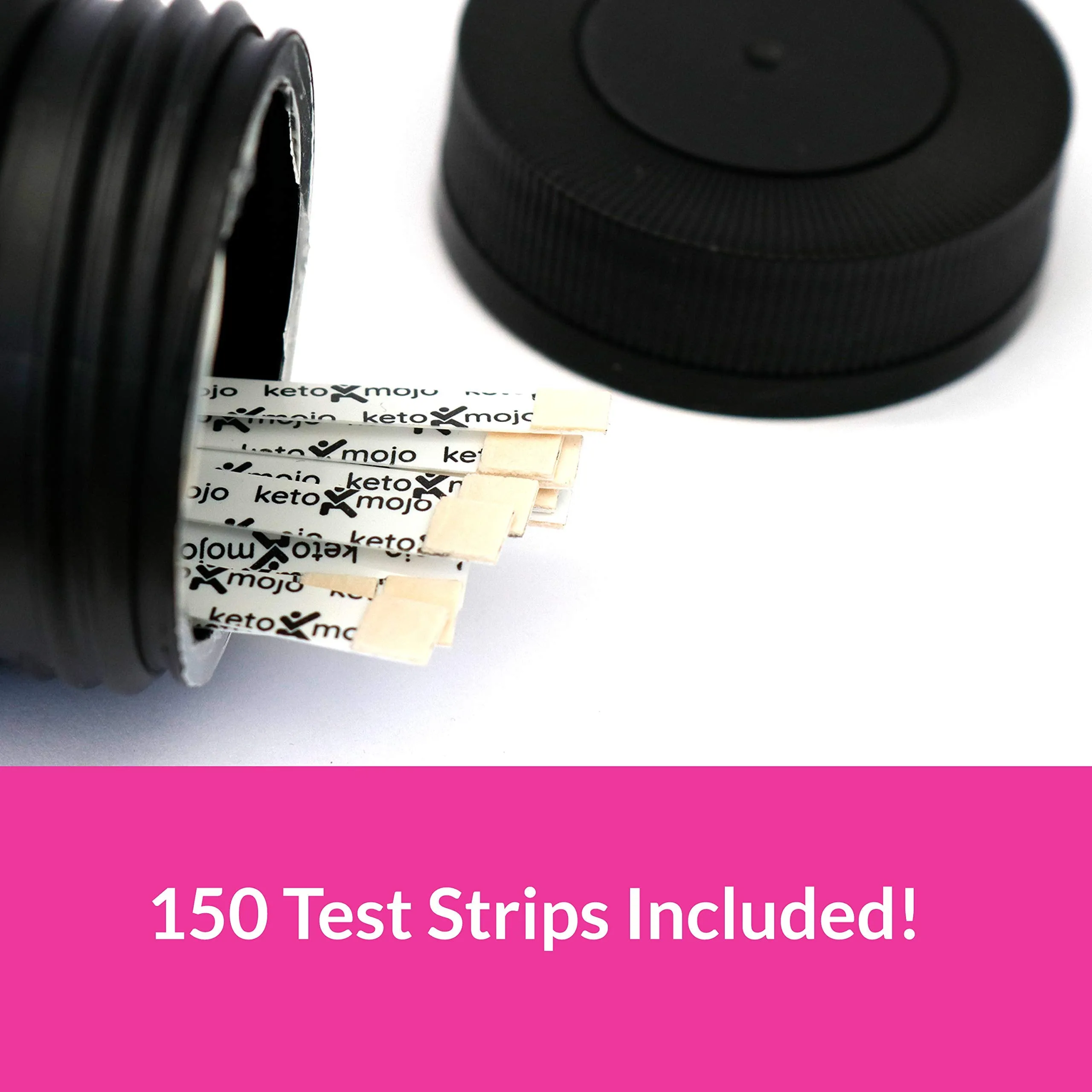 150 Ketone Test Strips with Free Keto Guide eBook & Free APP. Urine Test for Ketosis on Ketogenic & Low-Carb Diets. Extra-Long Strips.