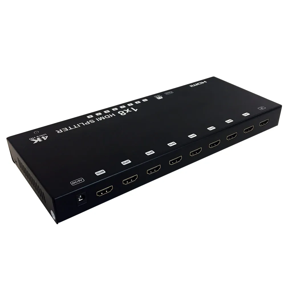 1x8 HDMI Splitter - 4Kx2K@60Hz - EDID - HDCP - YUV 4:2:0