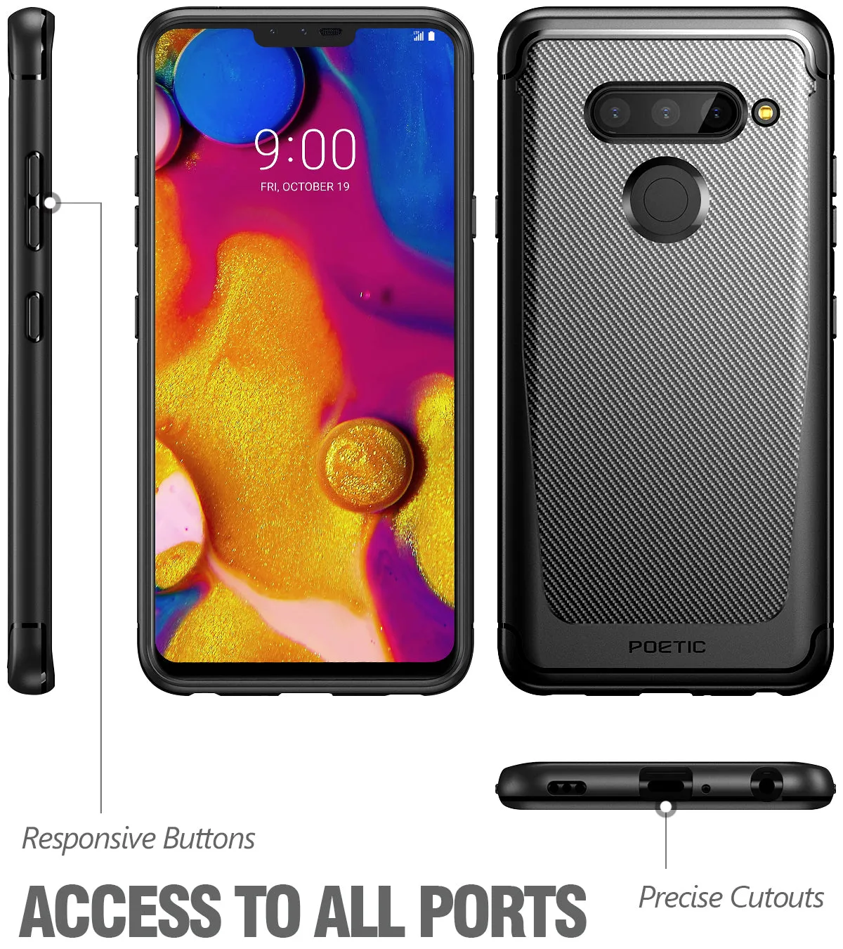 2018 LG V40 ThinQ Case [Karbon Shield]