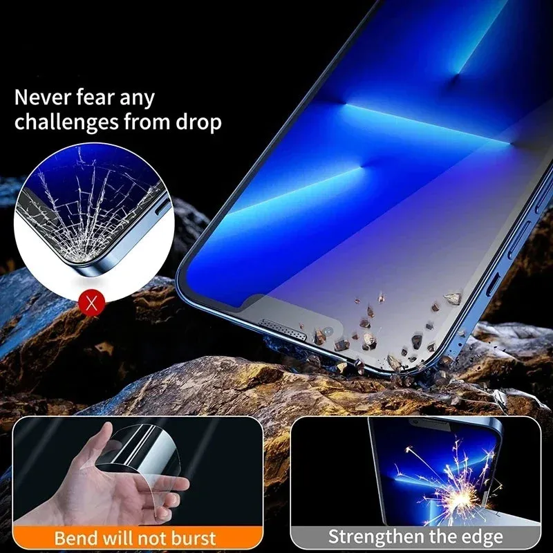 3-Pack 8K Tempered Glass Privacy Screen Protector for iPhone 11, 12, 13, 14, 15, Pro Max, XR.