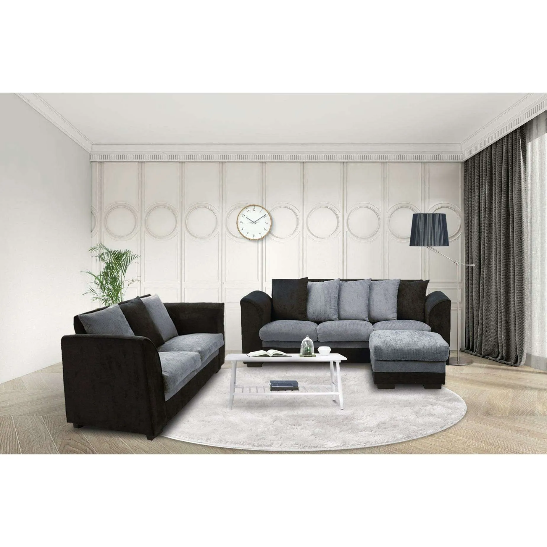 3 pcs Living room set by TFC&H Co.（Sofa Loveseat Ottoman）- Ships from The US