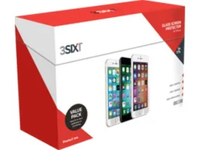 3sixT Screen Protector Flat Glass - iPhone 8/7/6 Plus (5.5")-Bulk50