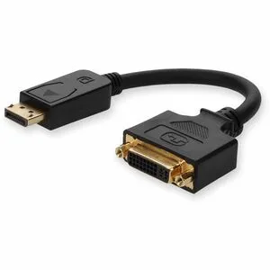 5PK DisplayPort 1.2 Male to DVI-I (29 pin) Female Black Active Adapters For Resolution Up to 1920x1200 (WUXGA)