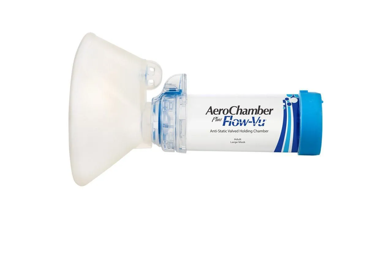 AeroChamber Plus Flow-Vu Anti-Static with Adult Large & Mask