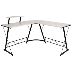 Alamont Home - Ginny L Contemporary Laminate  Home Office Desk - White/Black