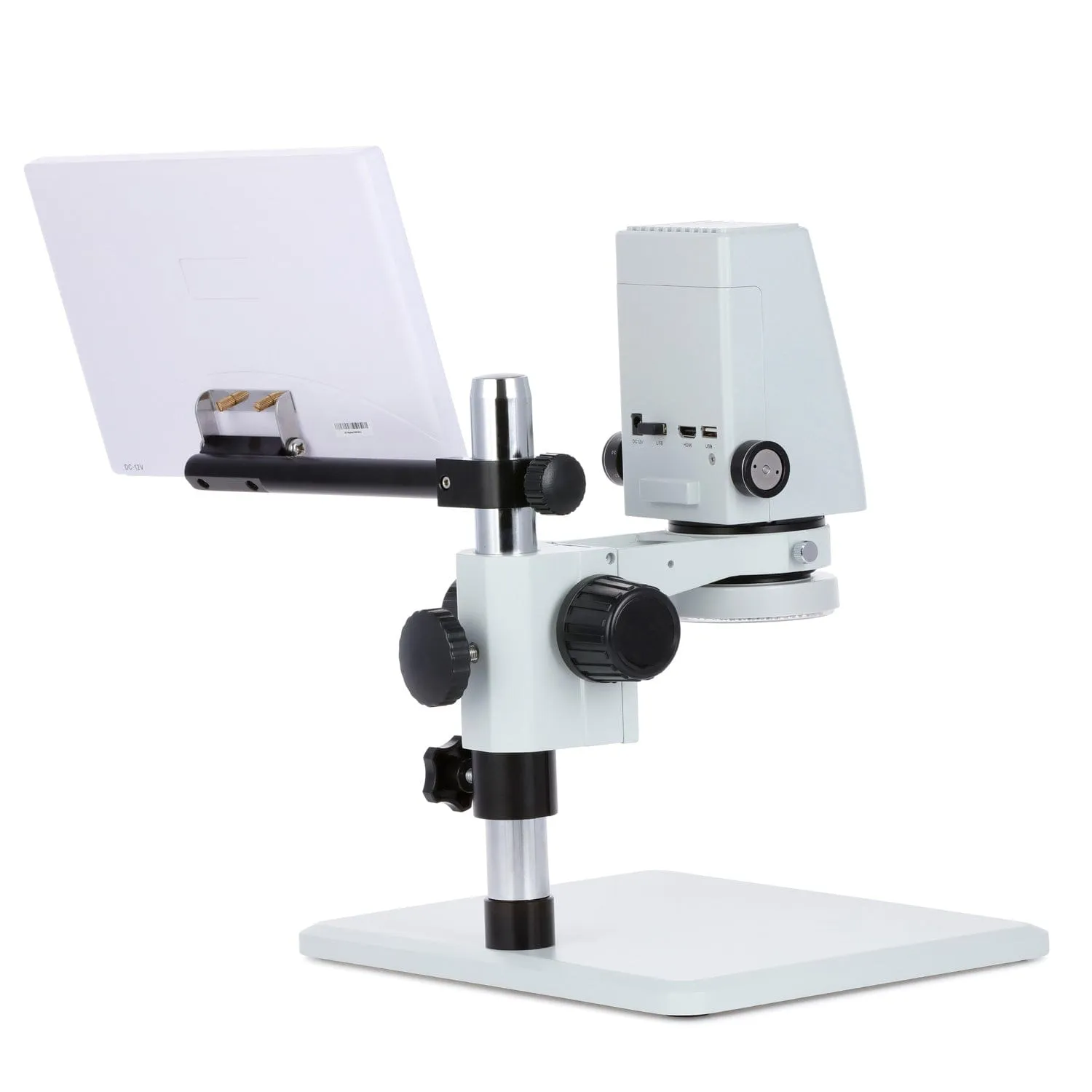 AmScope DM750 Series Zoom Tabletop Video Inspection Digital Microscope System 0.7X-5X Magnification Optional 1080p Monitor & 3D Rotary Viewer