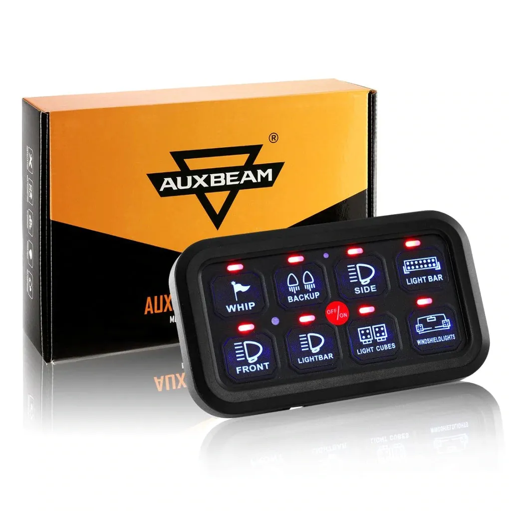 Auxbeam 8 Gang LED Switch Panel Kit (Two-Sided)