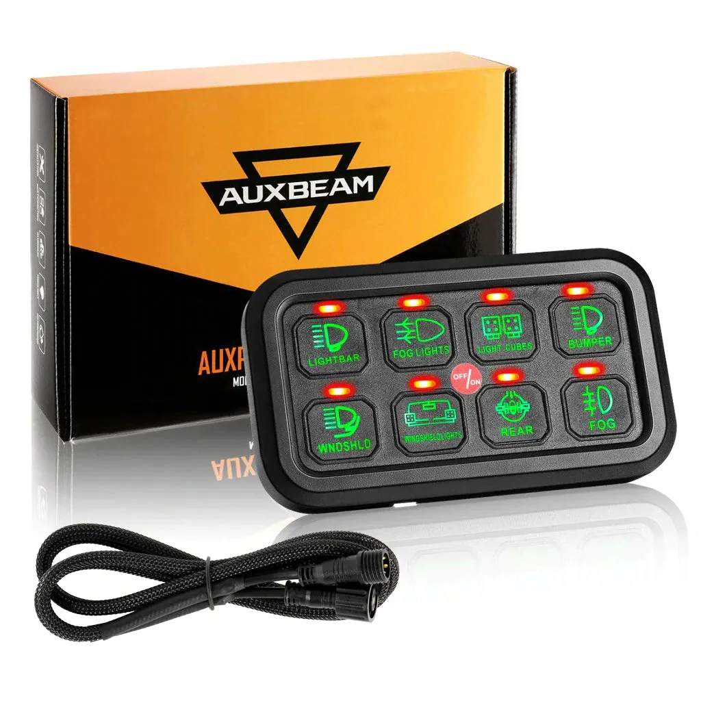 Auxbeam 8 Gang LED Switch Panel Kit (Two-Sided)