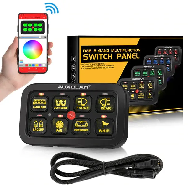 Auxbeam 8 Gang RGB Switch Panel Kit