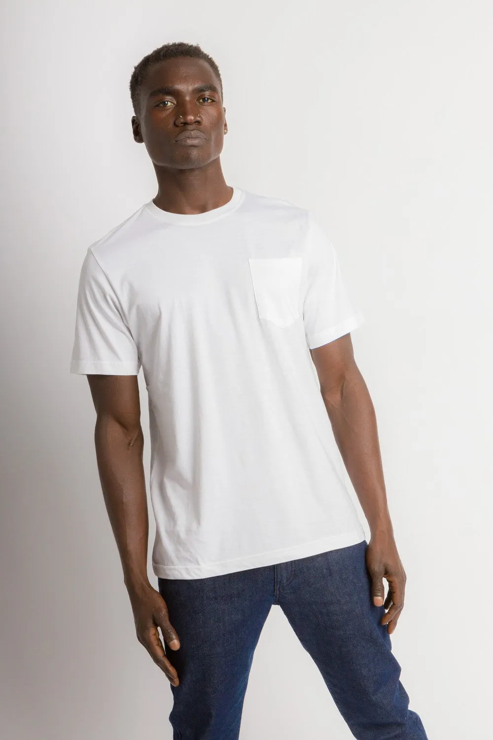 Bradley Unbranded | Men's Anti-Stain Logo-less Crew Neck Pocket Tee