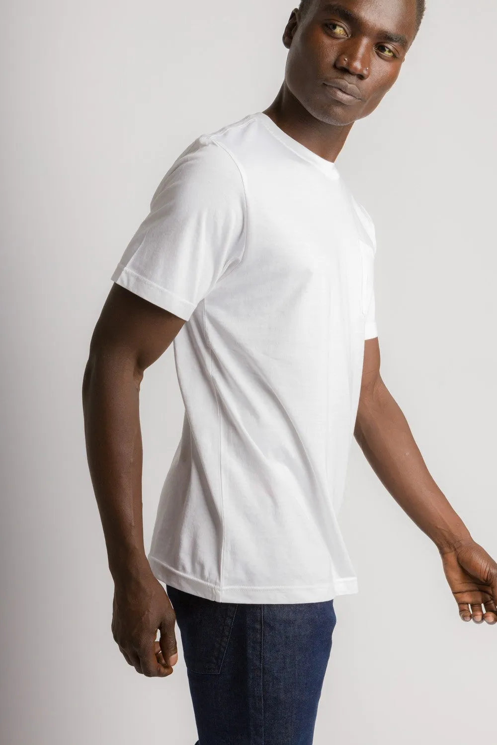 Bradley Unbranded | Men's Anti-Stain Logo-less Crew Neck Pocket Tee