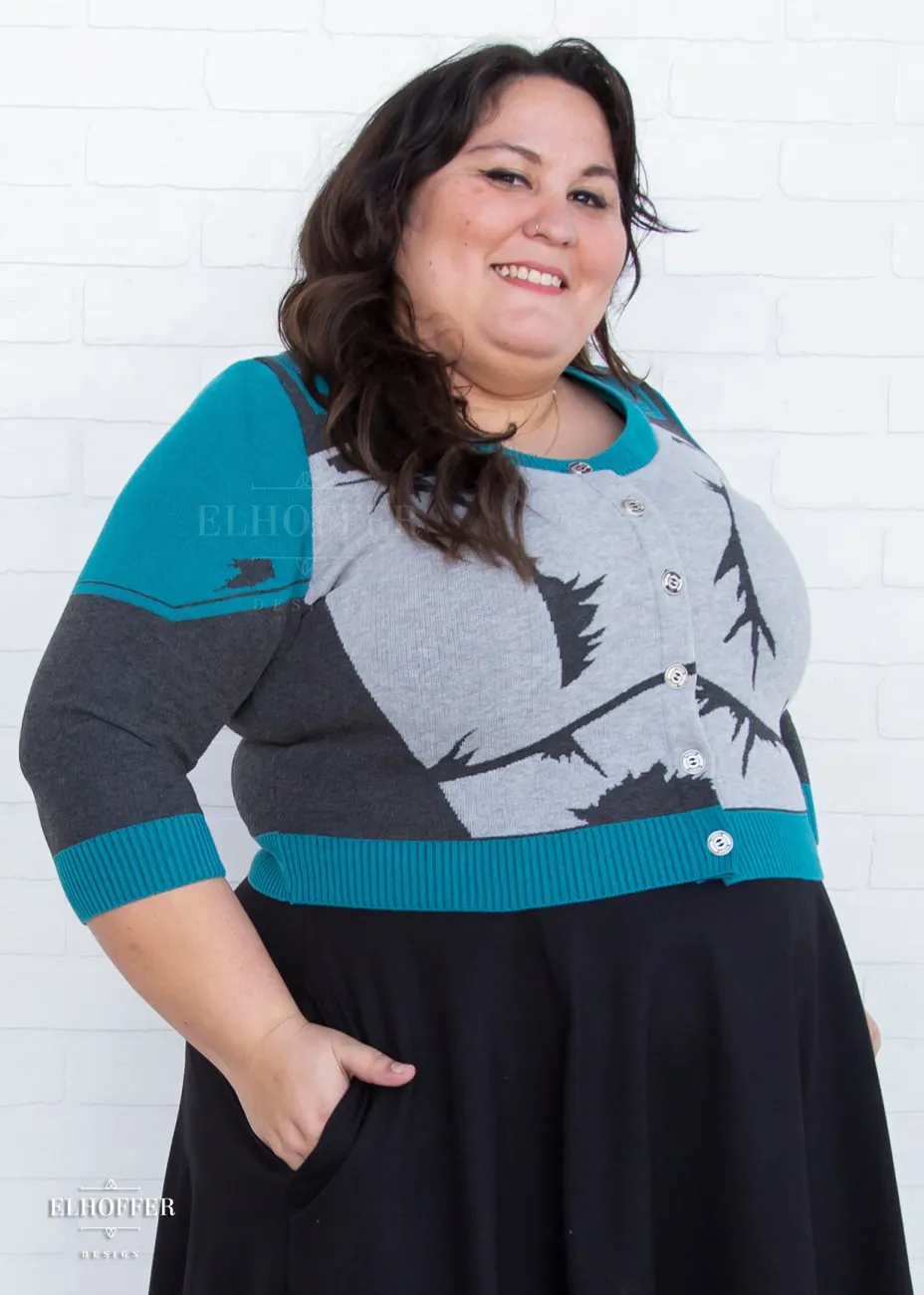 Galactic Night Owl Cropped Cardigan