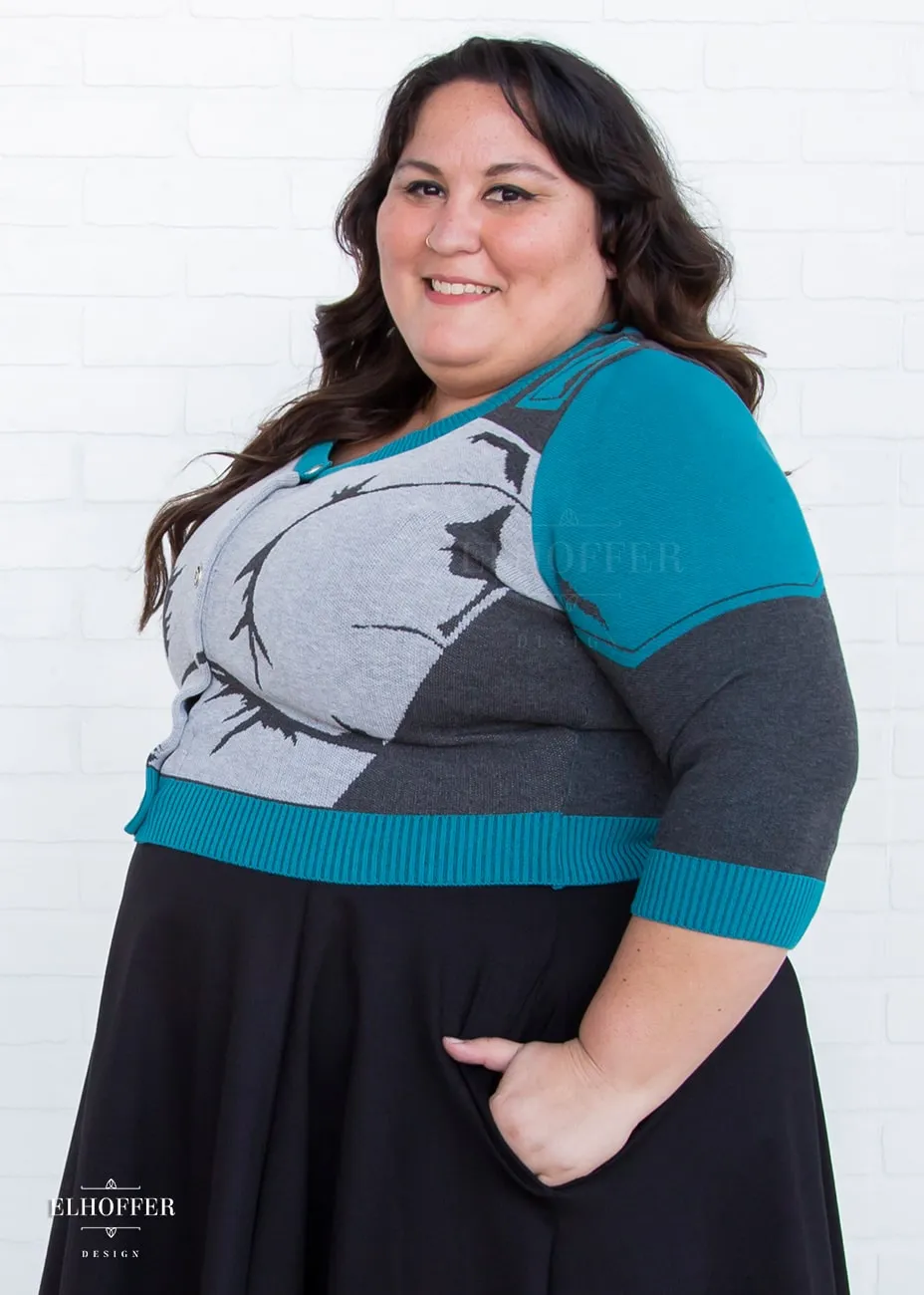 Galactic Night Owl Cropped Cardigan