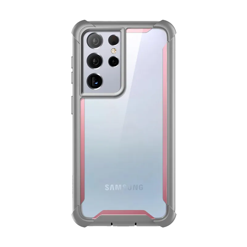 Galaxy S21 Ultra Ares Clear Rugged Case - Pink