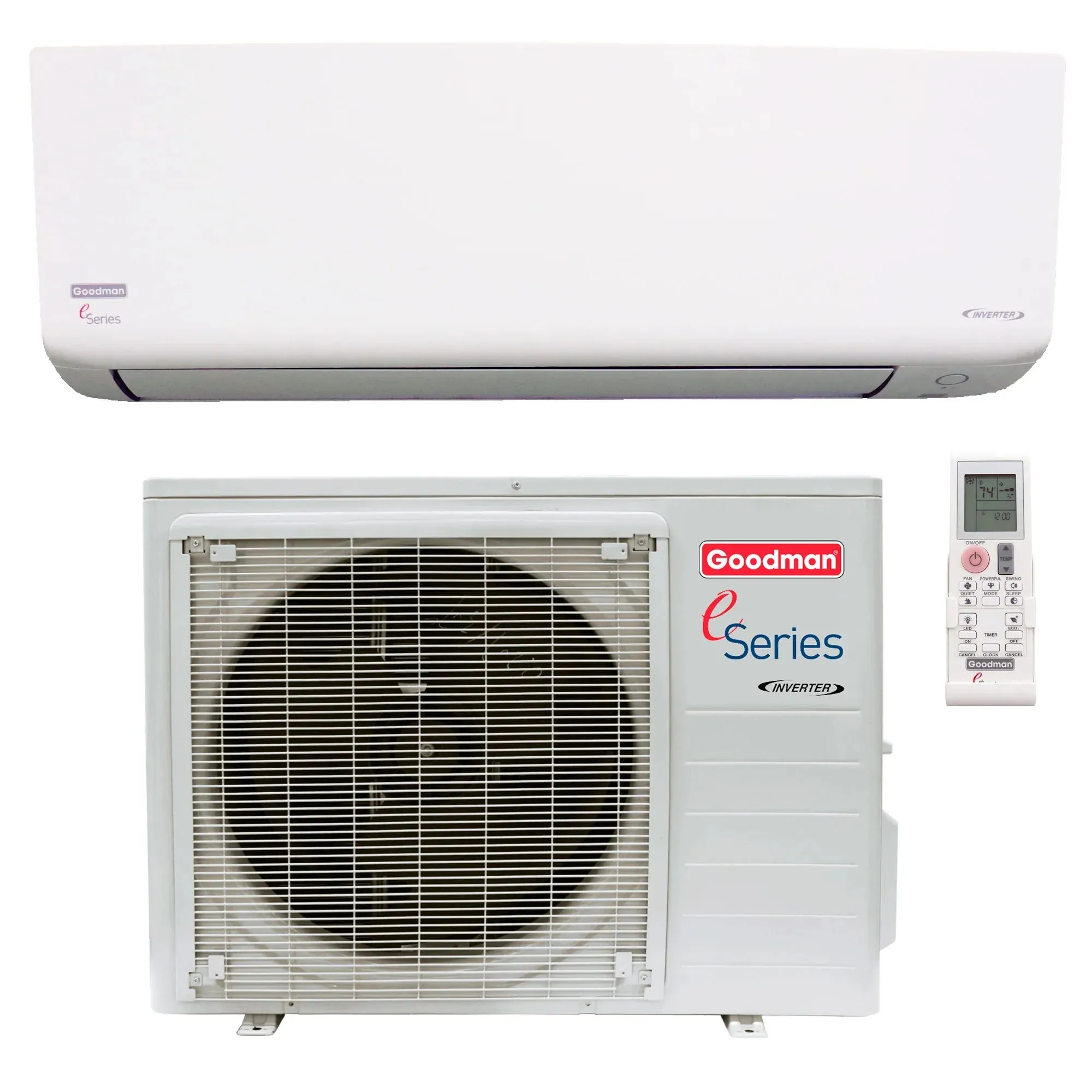 Goodman® e-Series Mini Split 18,000 BTU 18 SEER Single Zone Ductless Air Conditioner and Heat Pump - 208/230V