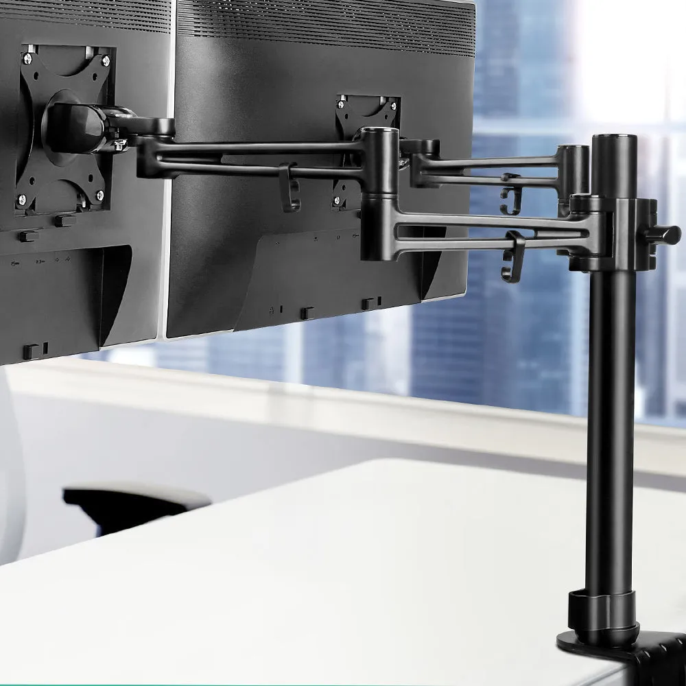 Heavy Duty Dual Monitor Arm Desk Mount Bracket, 360° Swivel - Artiss