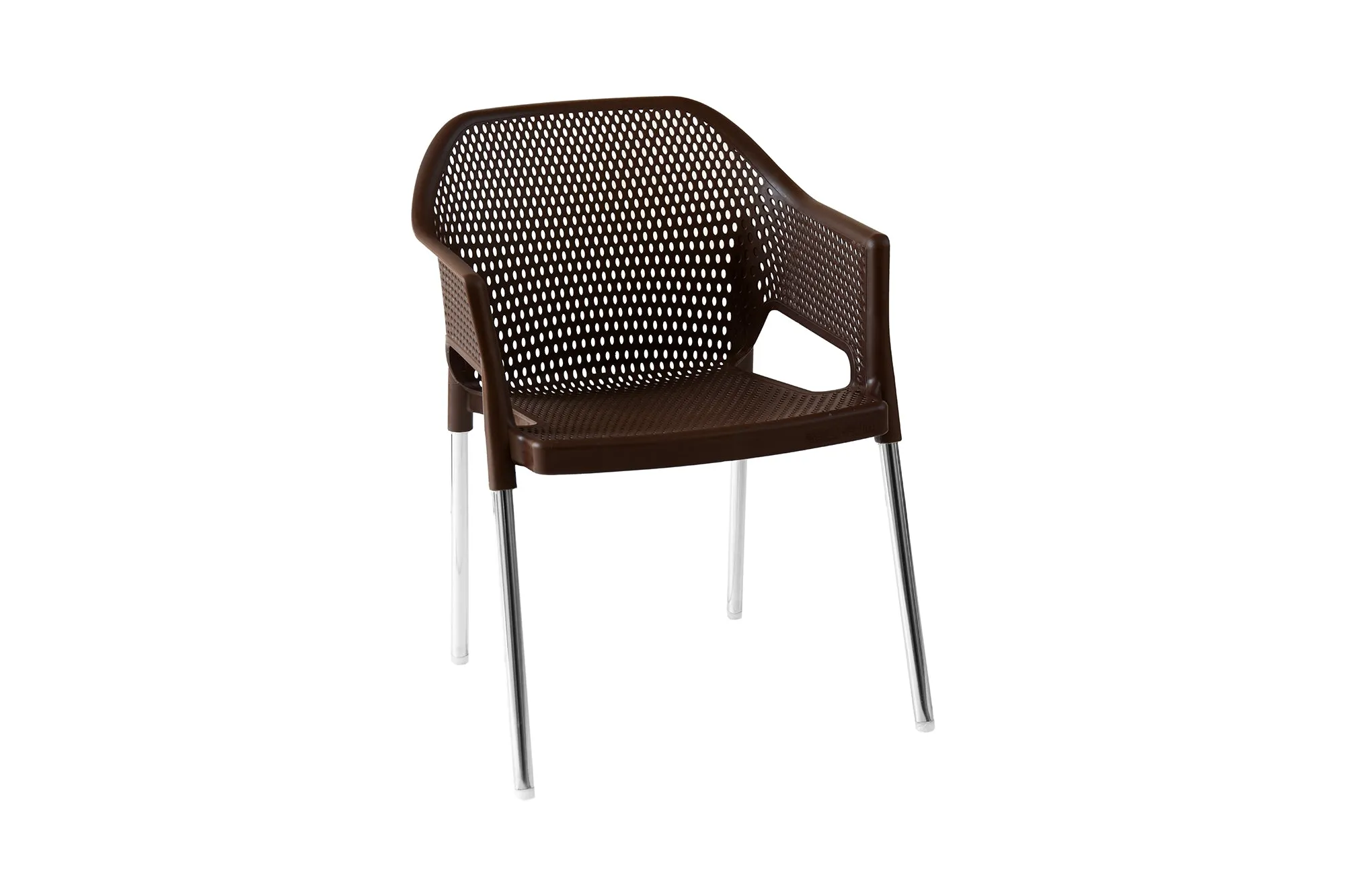 Italica 1209 Plasteel Monoblock With Arm & Steel Leg Chair