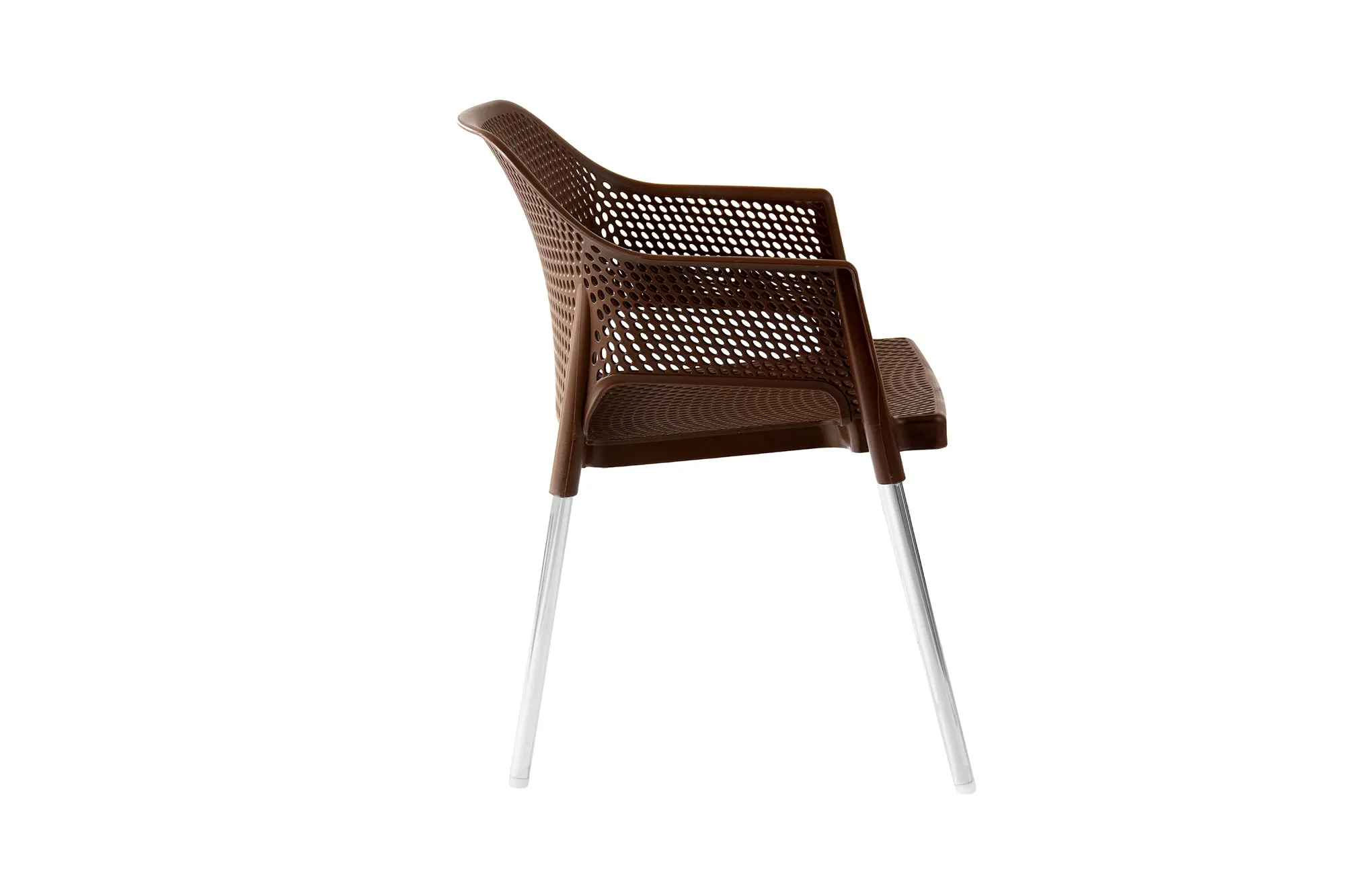 Italica 1209 Plasteel Monoblock With Arm & Steel Leg Chair