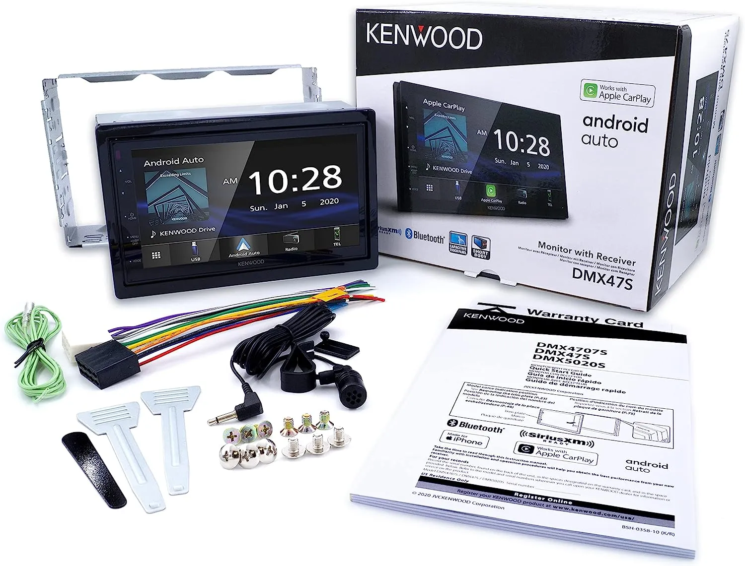 Kenwood DMX47S Mechless 6.8" Capacitive Screen Digital Multimedia Receiver