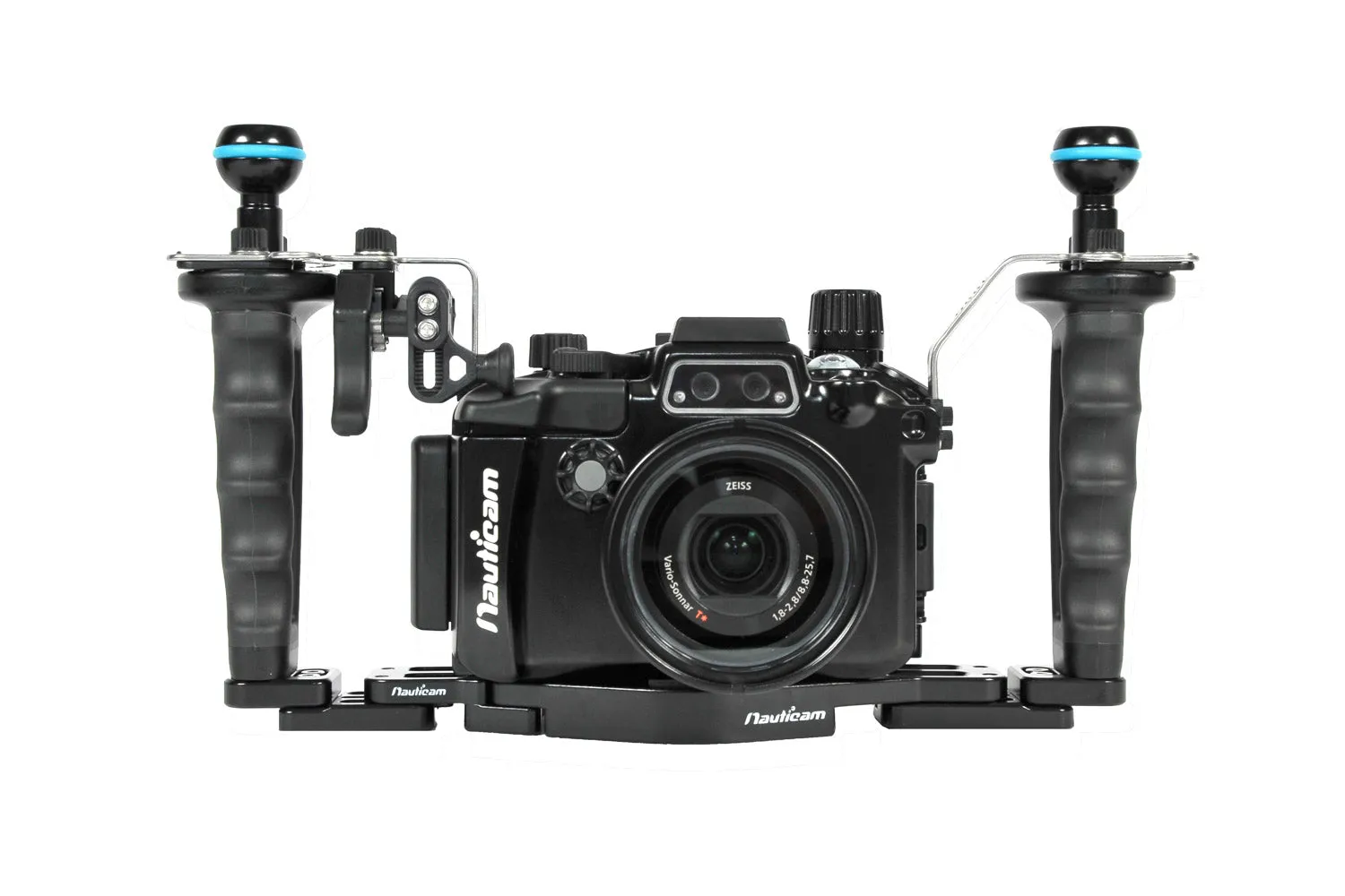 NA-RX100V Pro Package Housing for RX100V including Flexitray, Right Handle, Ball Mounts, and Shutter Release Extension