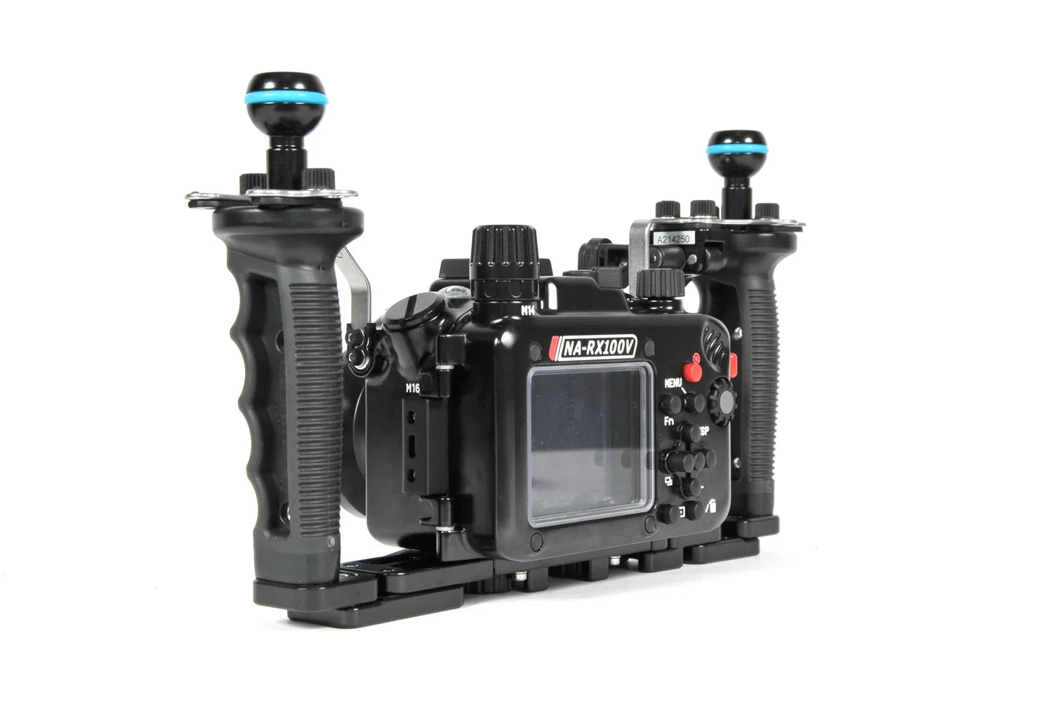 NA-RX100V Pro Package Housing for RX100V including Flexitray, Right Handle, Ball Mounts, and Shutter Release Extension