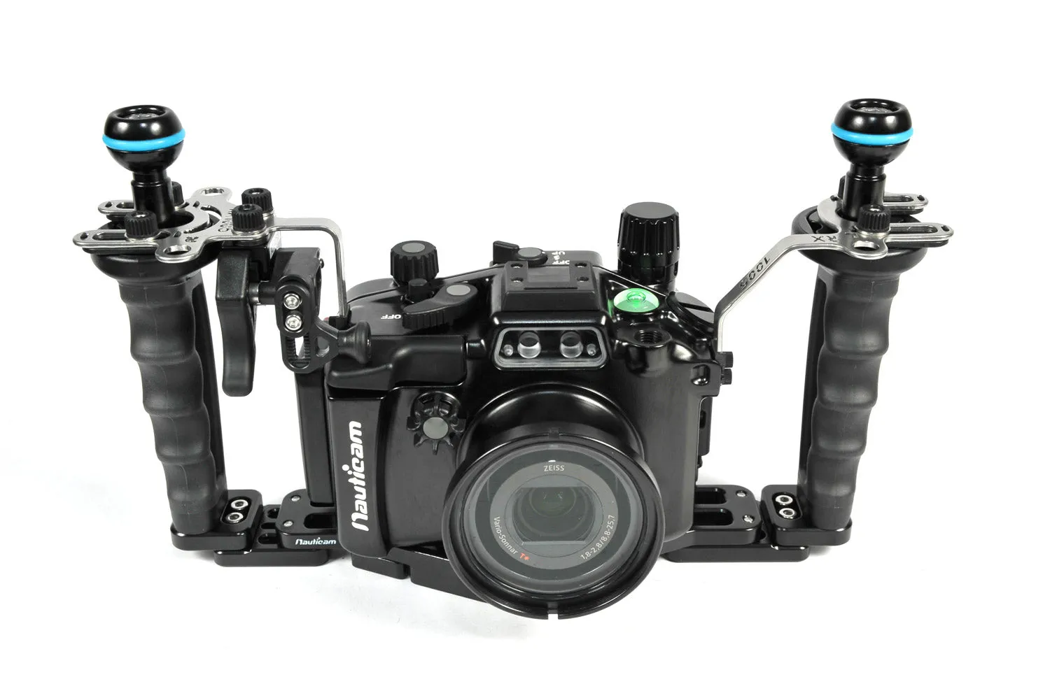 NA-RX100V Pro Package Housing for RX100V including Flexitray, Right Handle, Ball Mounts, and Shutter Release Extension