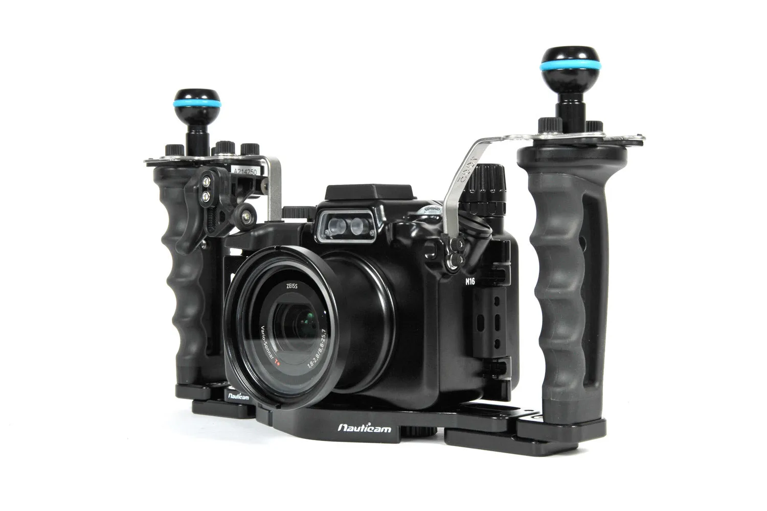 NA-RX100V Pro Package Housing for RX100V including Flexitray, Right Handle, Ball Mounts, and Shutter Release Extension