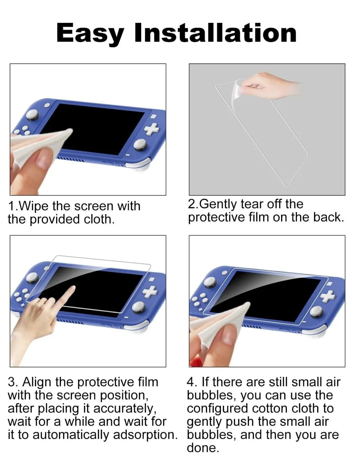 Nintendo Switch Lite Screen Protector Tempered Glass - 9H Hardness