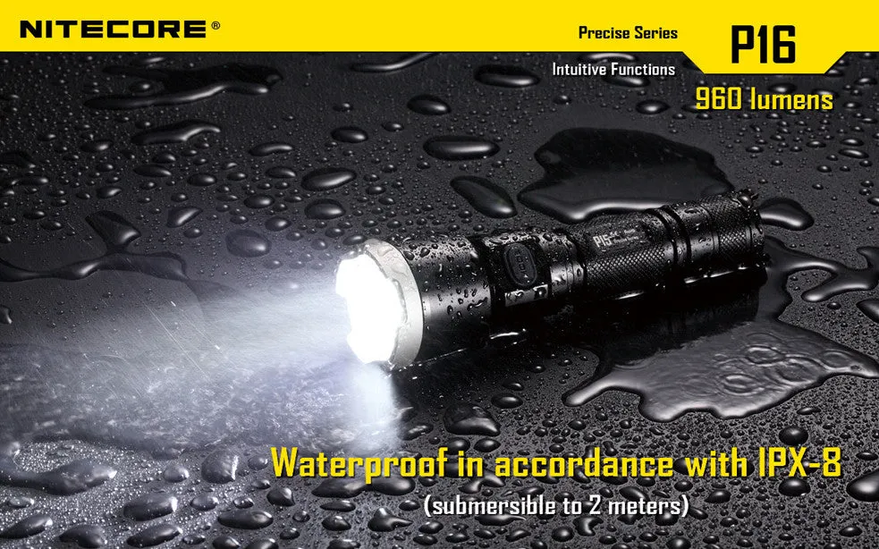 Nitecore P16 Ultra High Intensity Tactical LED Flashlight with USB NL1826R Li-ion battery