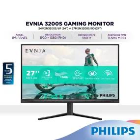 PHILIPS ENVIA 24M2N3200S (24") / 27M2N3200S (27") IPS FHD Gaming Monitor | 180Hz | HDR10 | 0.5ms