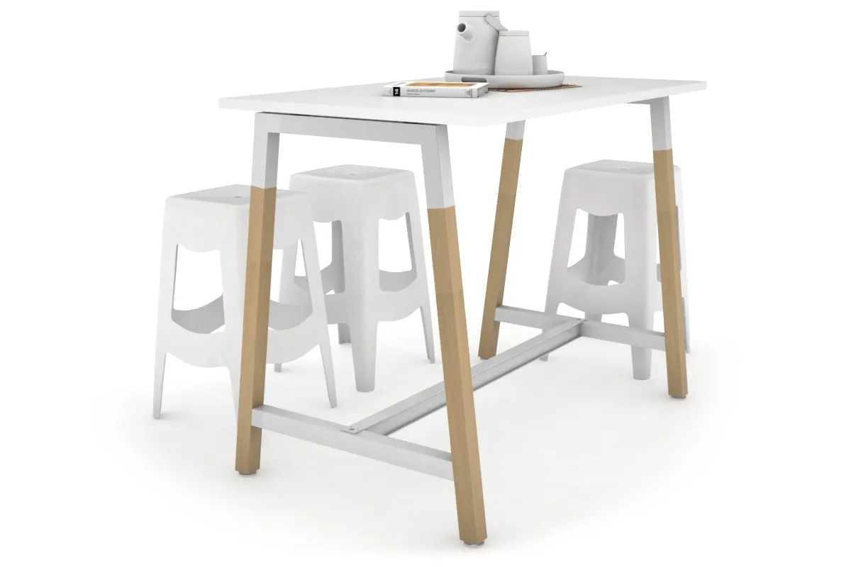 Quadro A Legs Counter Table Wood Legs Cross Beam - 925H [1200L x 700W]