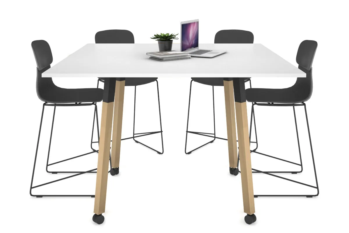 Quadro Counter Wood Legs Square Table [1200L x 1200W]