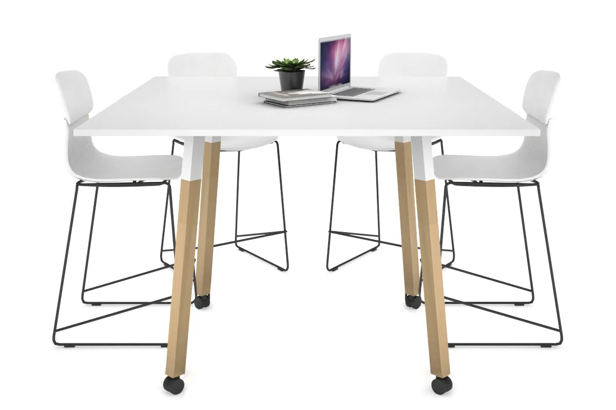 Quadro Counter Wood Legs Square Table [1200L x 1200W]