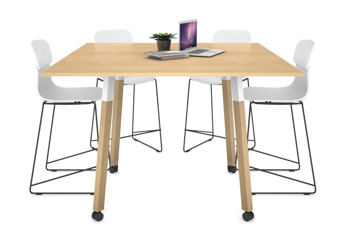 Quadro Counter Wood Legs Square Table [1200L x 1200W]