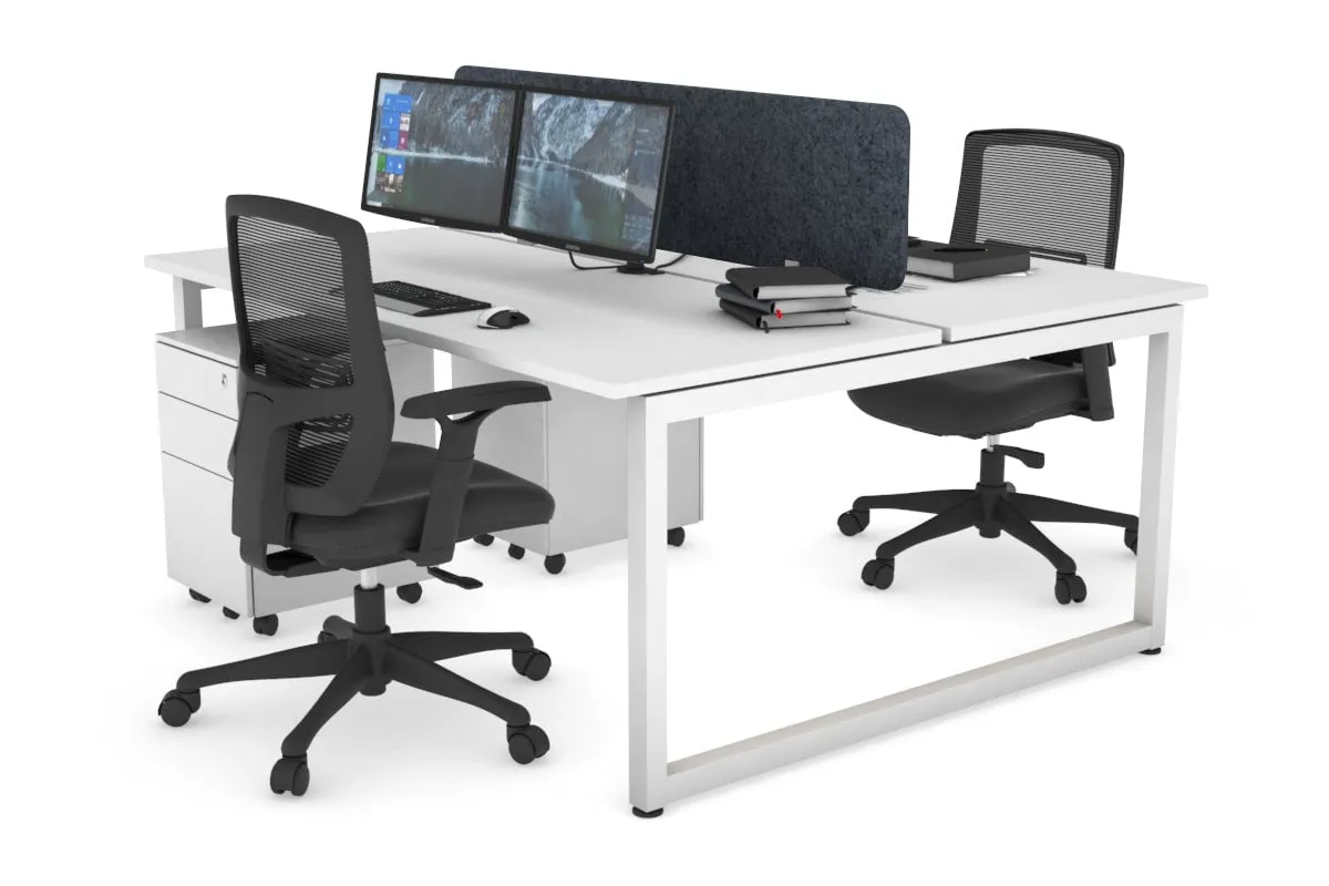 Quadro Loop Legs 2 Person Office Workstation [1800L x 700W]