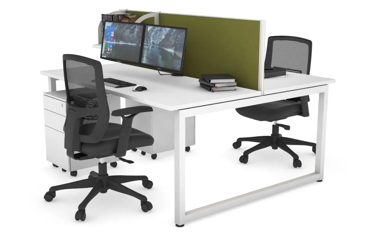 Quadro Loop Legs 2 Person Office Workstation [1800L x 700W]