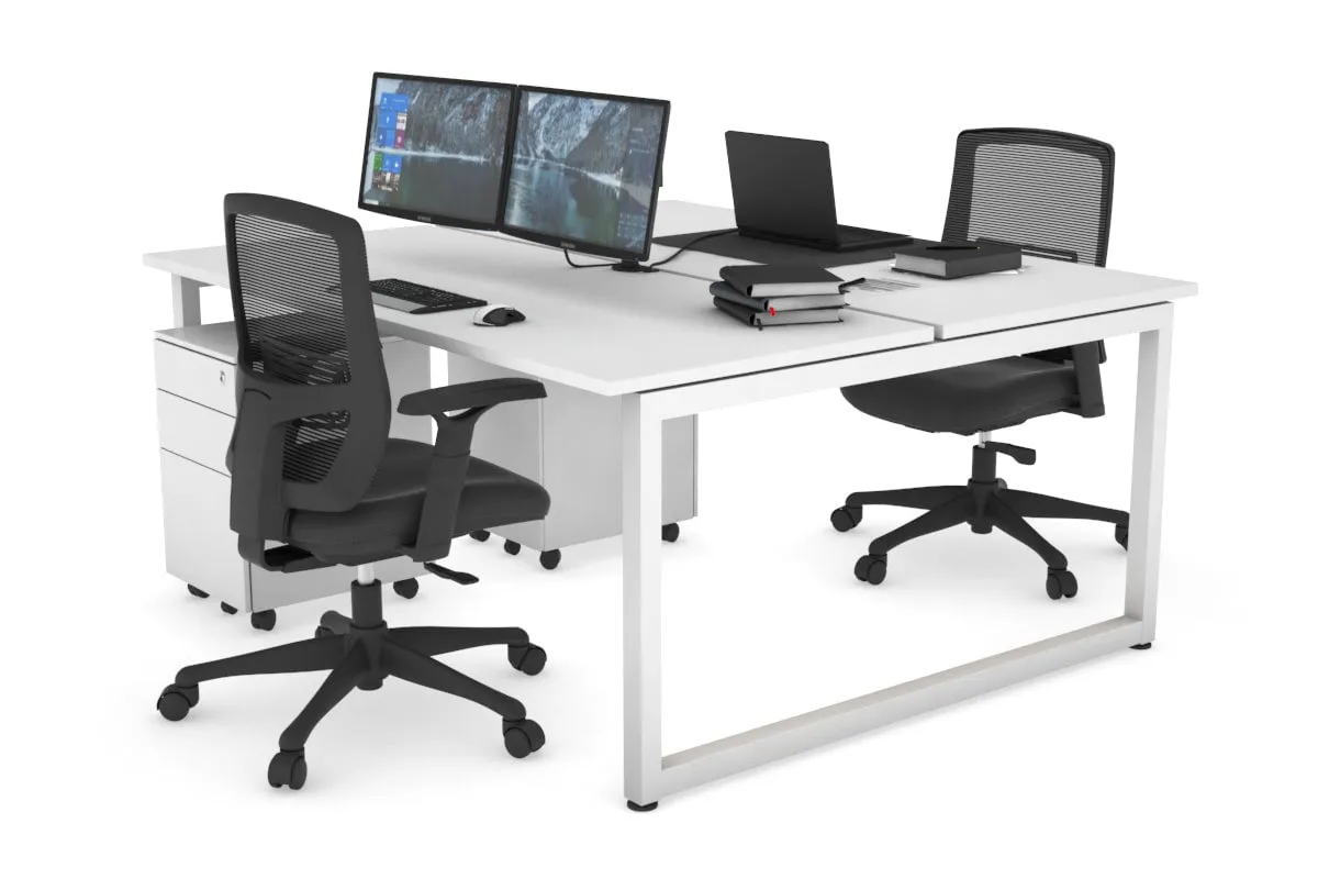 Quadro Loop Legs 2 Person Office Workstation [1800L x 700W]