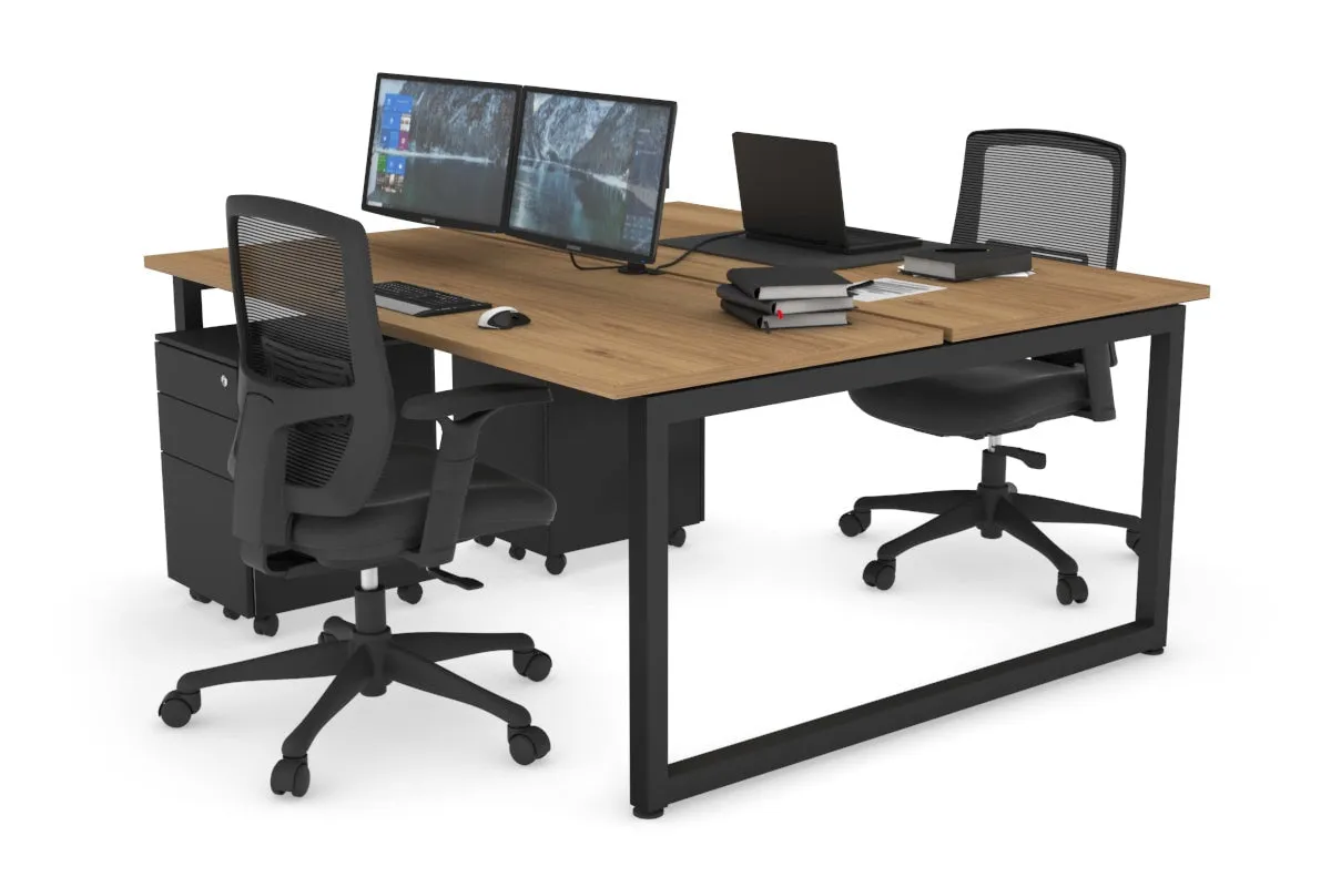 Quadro Loop Legs 2 Person Office Workstation [1800L x 700W]