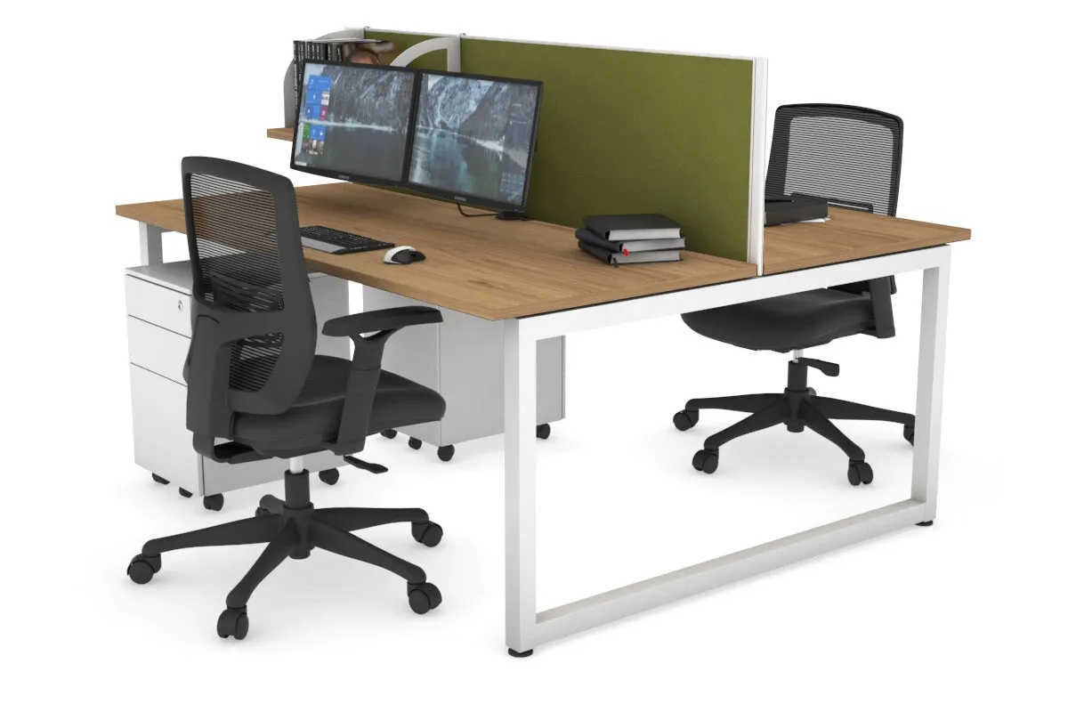 Quadro Loop Legs 2 Person Office Workstation [1800L x 700W]