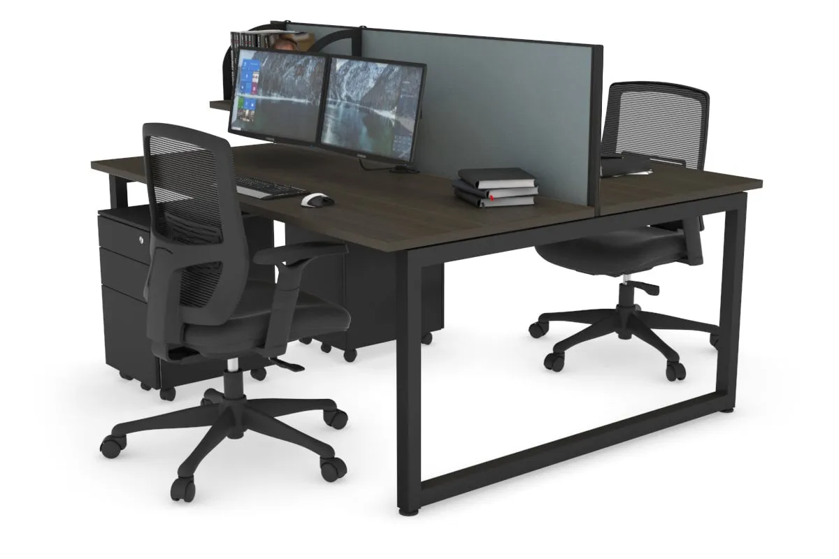 Quadro Loop Legs 2 Person Office Workstation [1800L x 700W]