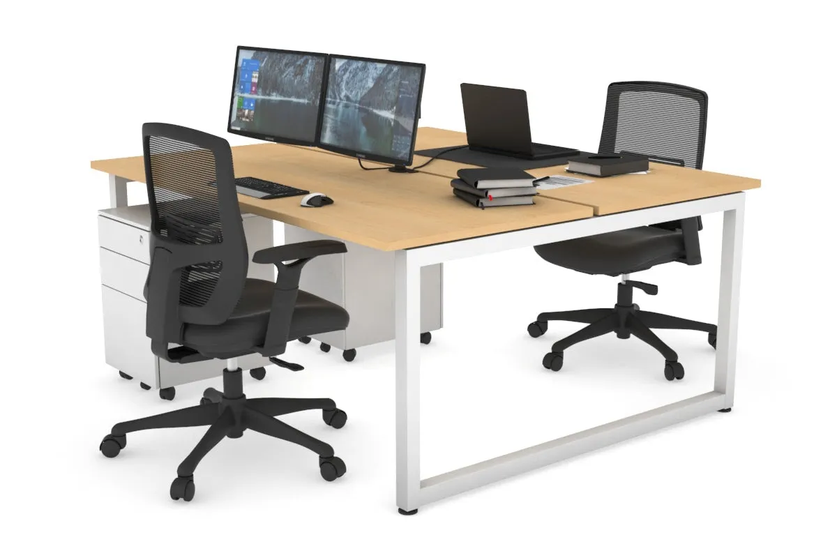 Quadro Loop Legs 2 Person Office Workstation [1800L x 700W]