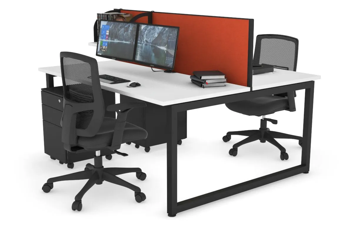 Quadro Loop Legs 2 Person Office Workstation [1800L x 700W]