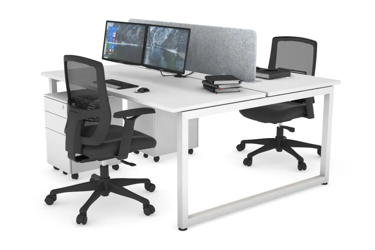 Quadro Loop Legs 2 Person Office Workstation [1800L x 700W]