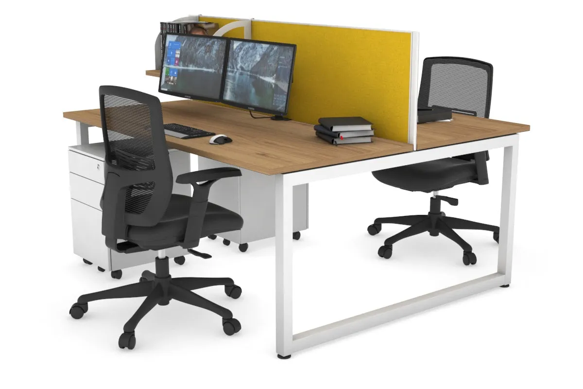 Quadro Loop Legs 2 Person Office Workstation [1800L x 700W]