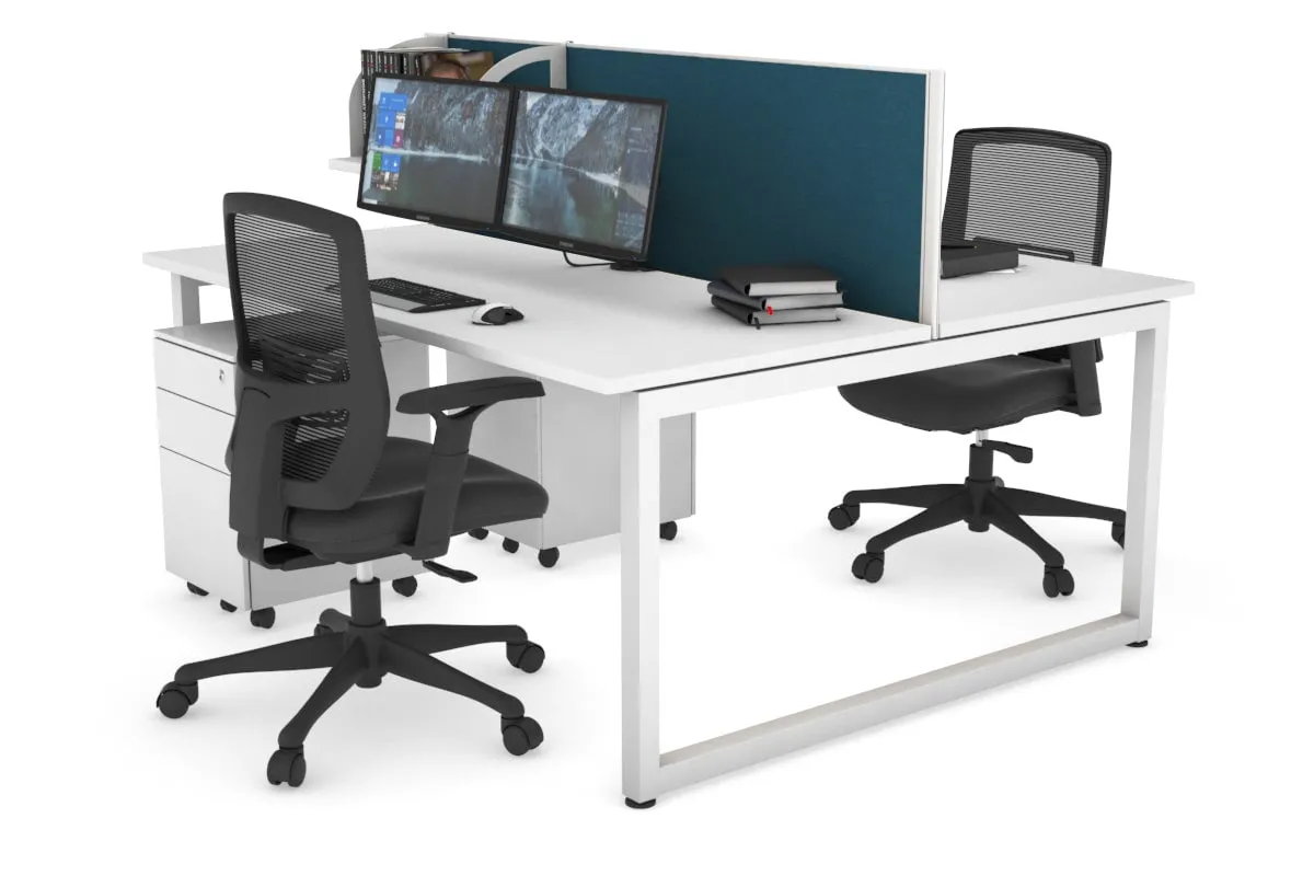 Quadro Loop Legs 2 Person Office Workstation [1800L x 700W]