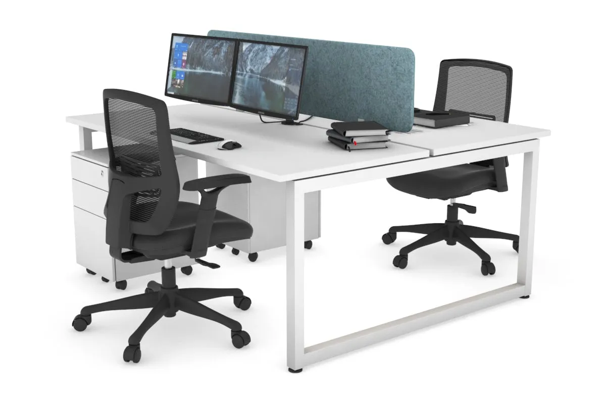 Quadro Loop Legs 2 Person Office Workstation [1800L x 700W]