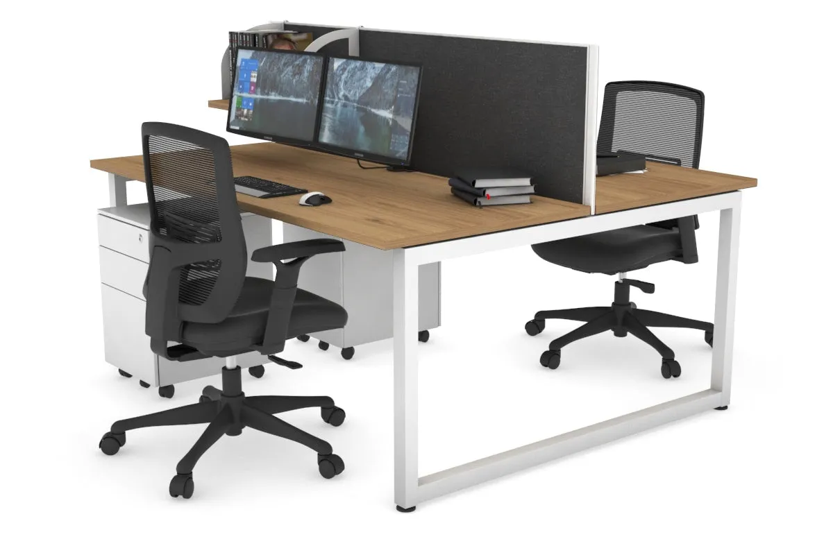 Quadro Loop Legs 2 Person Office Workstation [1800L x 700W]