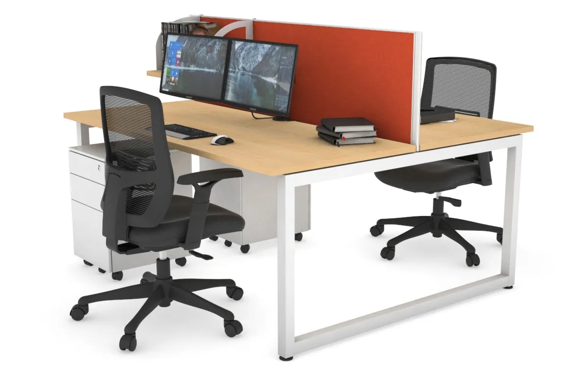 Quadro Loop Legs 2 Person Office Workstation [1800L x 700W]