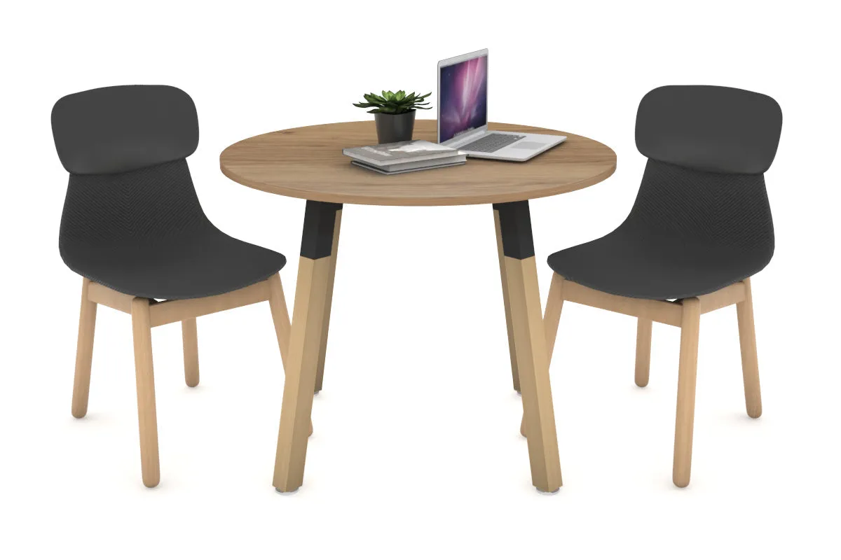 Quadro Wood Legs Round Table [800 mm]