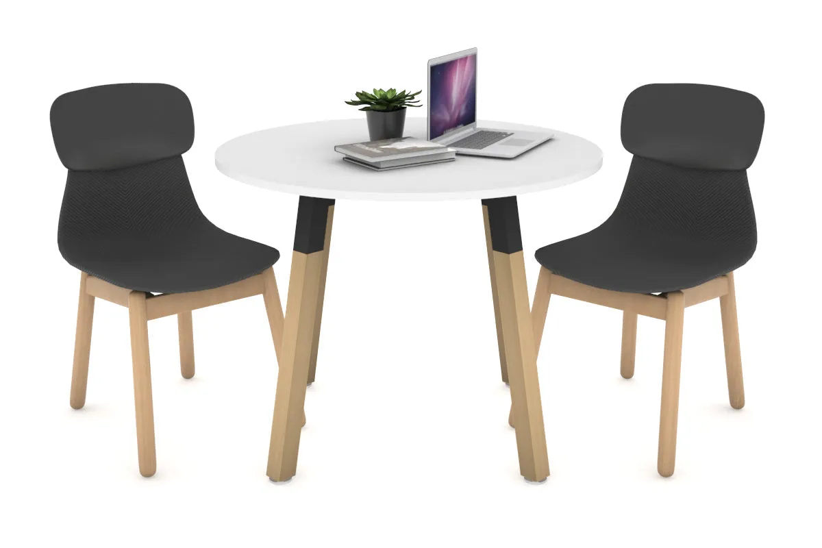 Quadro Wood Legs Round Table [800 mm]